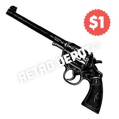 Vintage Revolver Vector