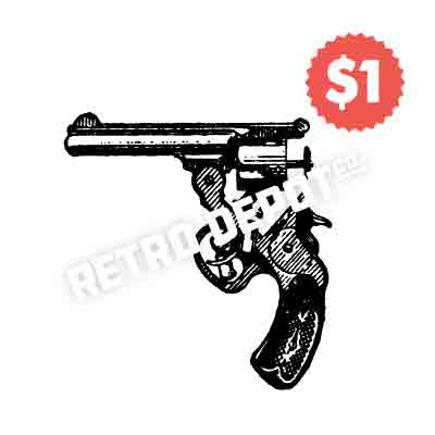 Vintage Revolver Vector