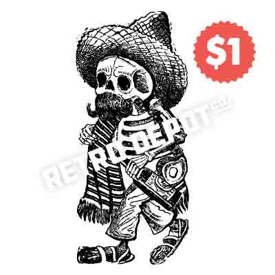 Vintage Day Of The Dead Illustration