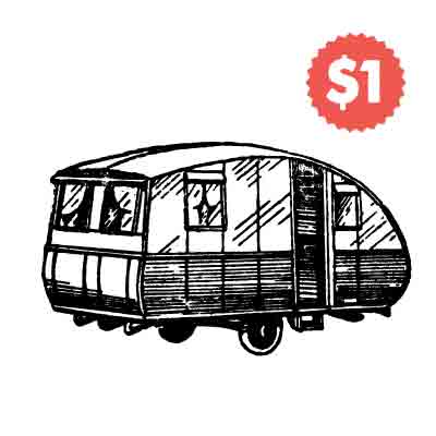 Vintage Vector Caravan Illustration