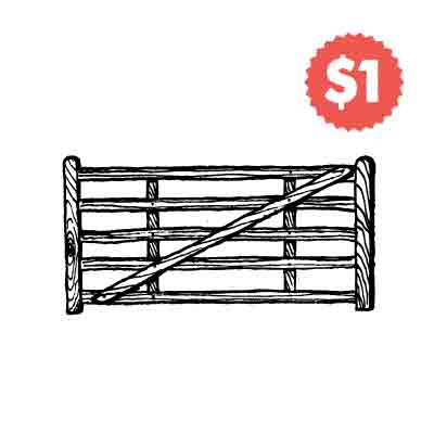 Vintage Farm Gate Illustration