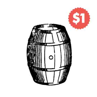 Vintage Beer Barrel Illustration